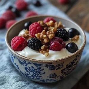 Greek Yogurt with Walnuts And Berries