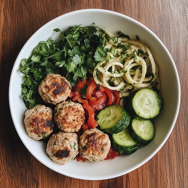 Turkey Meatballs And Zoodles