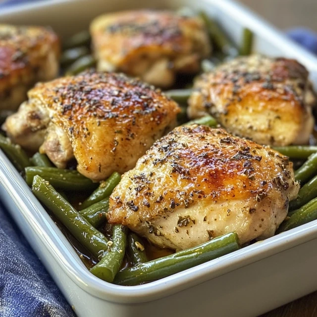 Baked Chicken Thighs And Green Beans