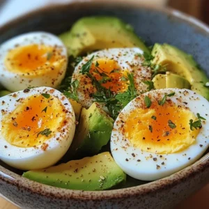Easy Boiled Eggs and Avocado