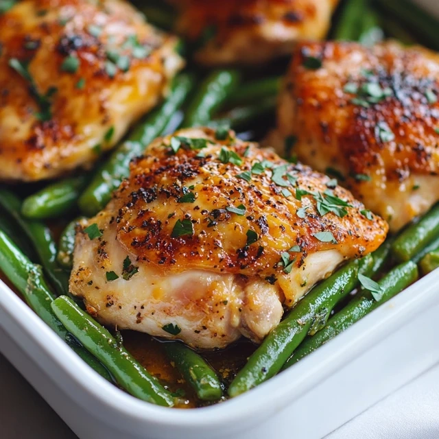 Baked Chicken Thighs And Green Beans