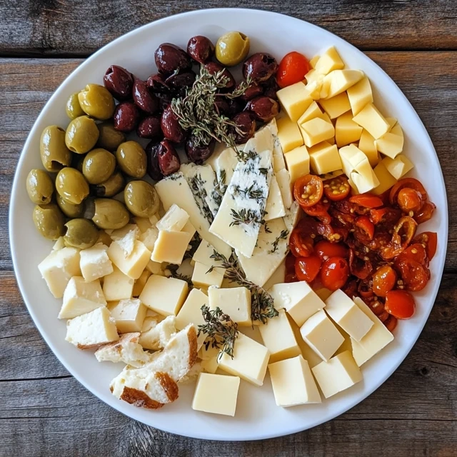 Cheese And Olives Plate
