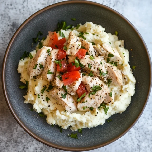 Chicken and cauliflower mash