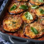 Baked eggplant parmesan