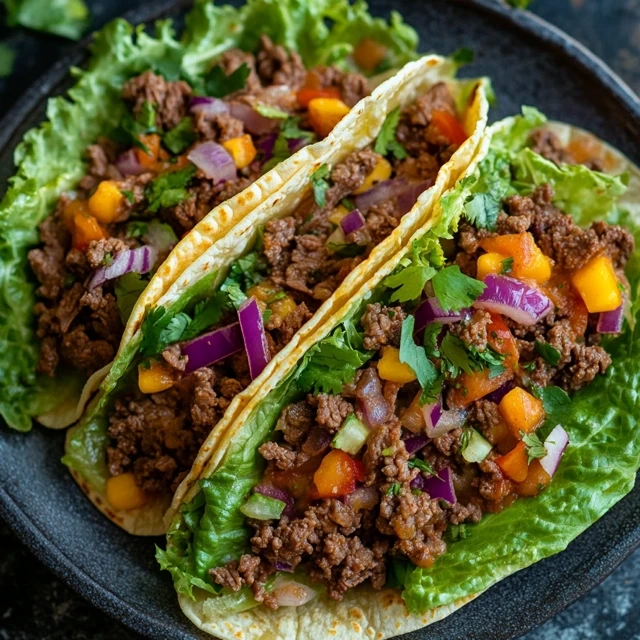 Beef Lettuce Tacos