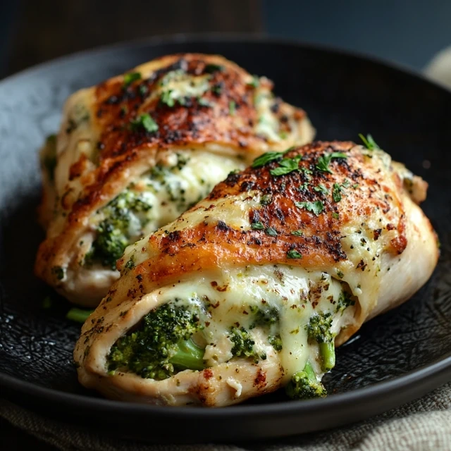 Broccoli And Cheese-Stuffed Chicken