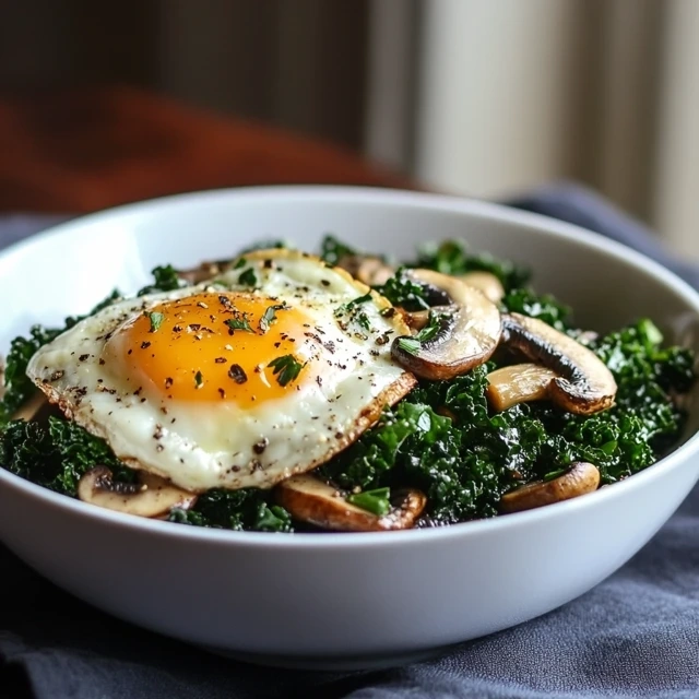 kale and mushroom breakfast sauté