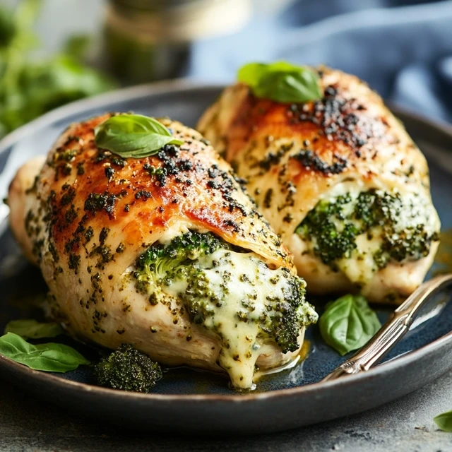 Broccoli And Cheese-Stuffed Chicken