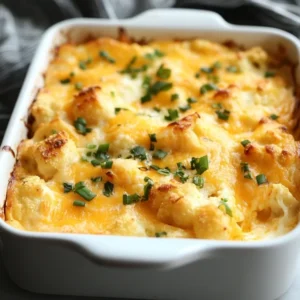 Cauliflower And Cheese Breakfast Casserole