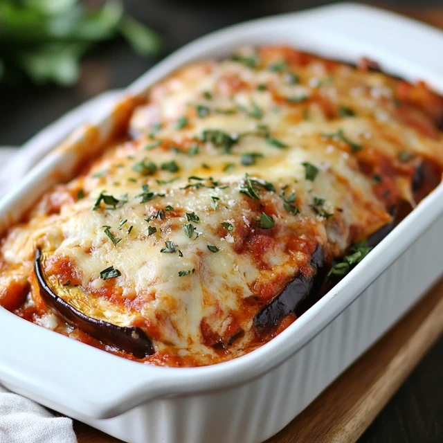 Baked eggplant parmesan