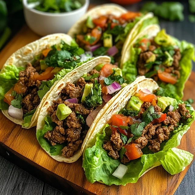 Beef Lettuce Tacos