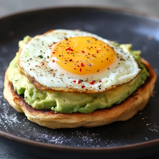 egg and avocado toast on cloud bread