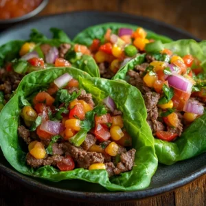 Beef Lettuce Tacos