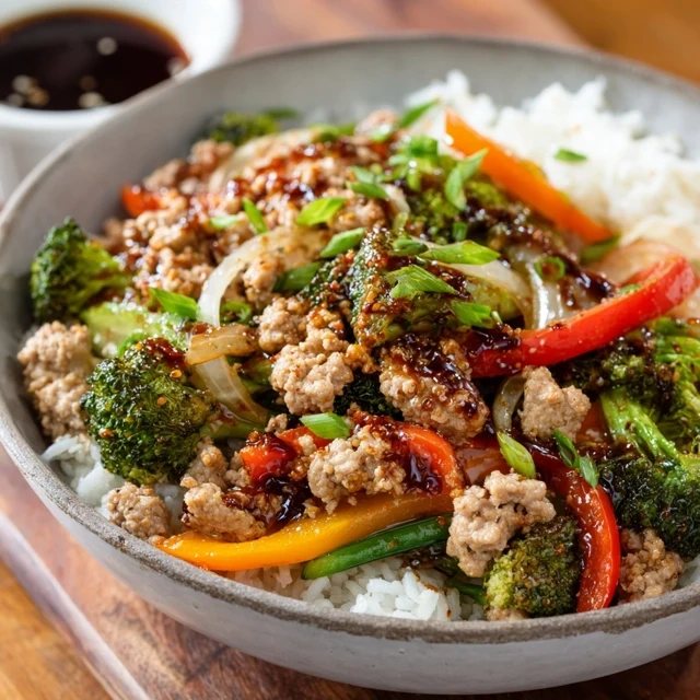 Ground Turkey Teriyaki Stir Fry