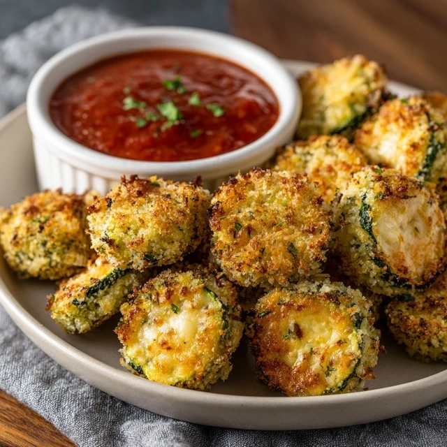 Easy Air Fryer Zucchini Parmesan Bites