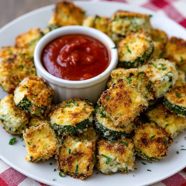Easy Air Fryer Zucchini Parmesan Bites