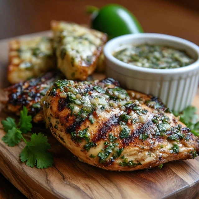 Easy Grilled Salsa Verde Chicken with Pepper Jack