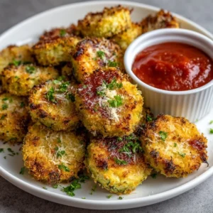 Easy Air Fryer Zucchini Parmesan Bites