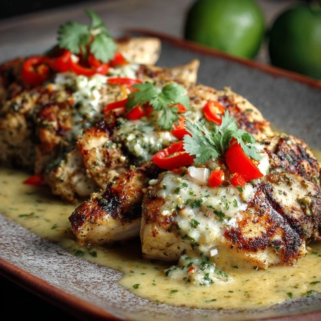 Easy Grilled Salsa Verde Chicken with Pepper Jack